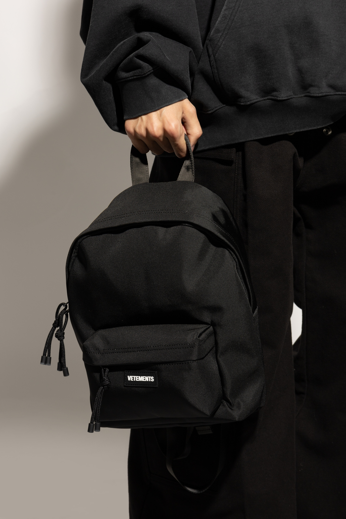 Black Backpack with logo VETEMENTS - Vitkac GB